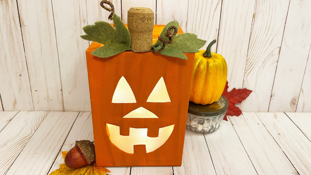 Easy Canvas Jack-O-Lantern - Pumpkin Obsessed