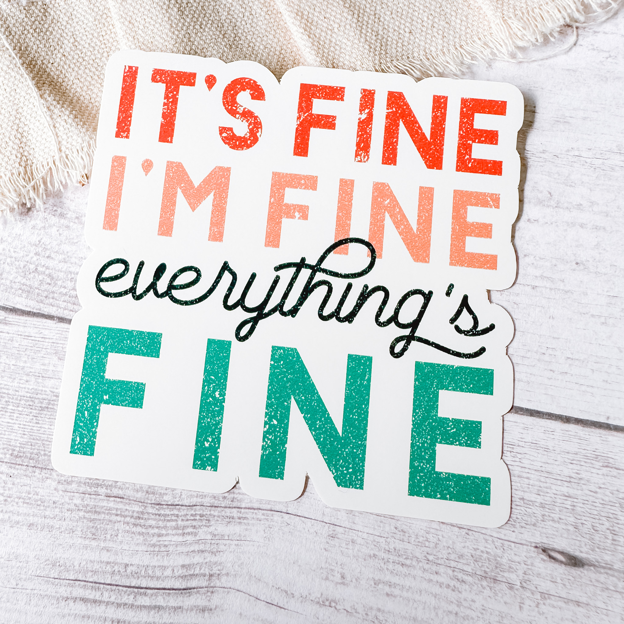 I'm fine | Dictionary Definition | Sticker